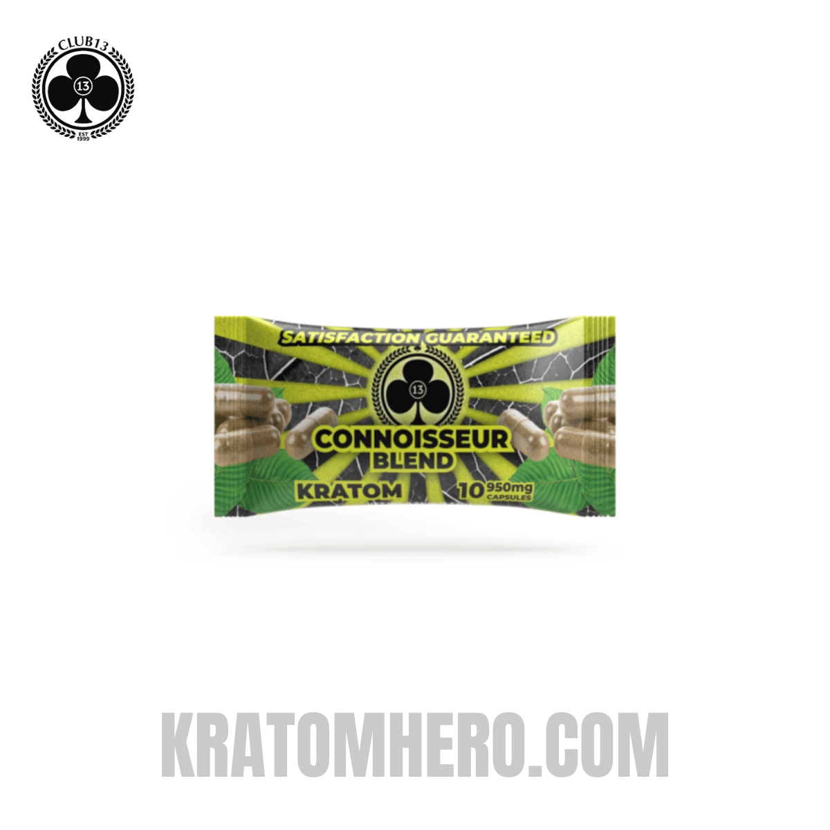 Club 13 Connoisseur Blend Kratom Capsules - 10 Capsules