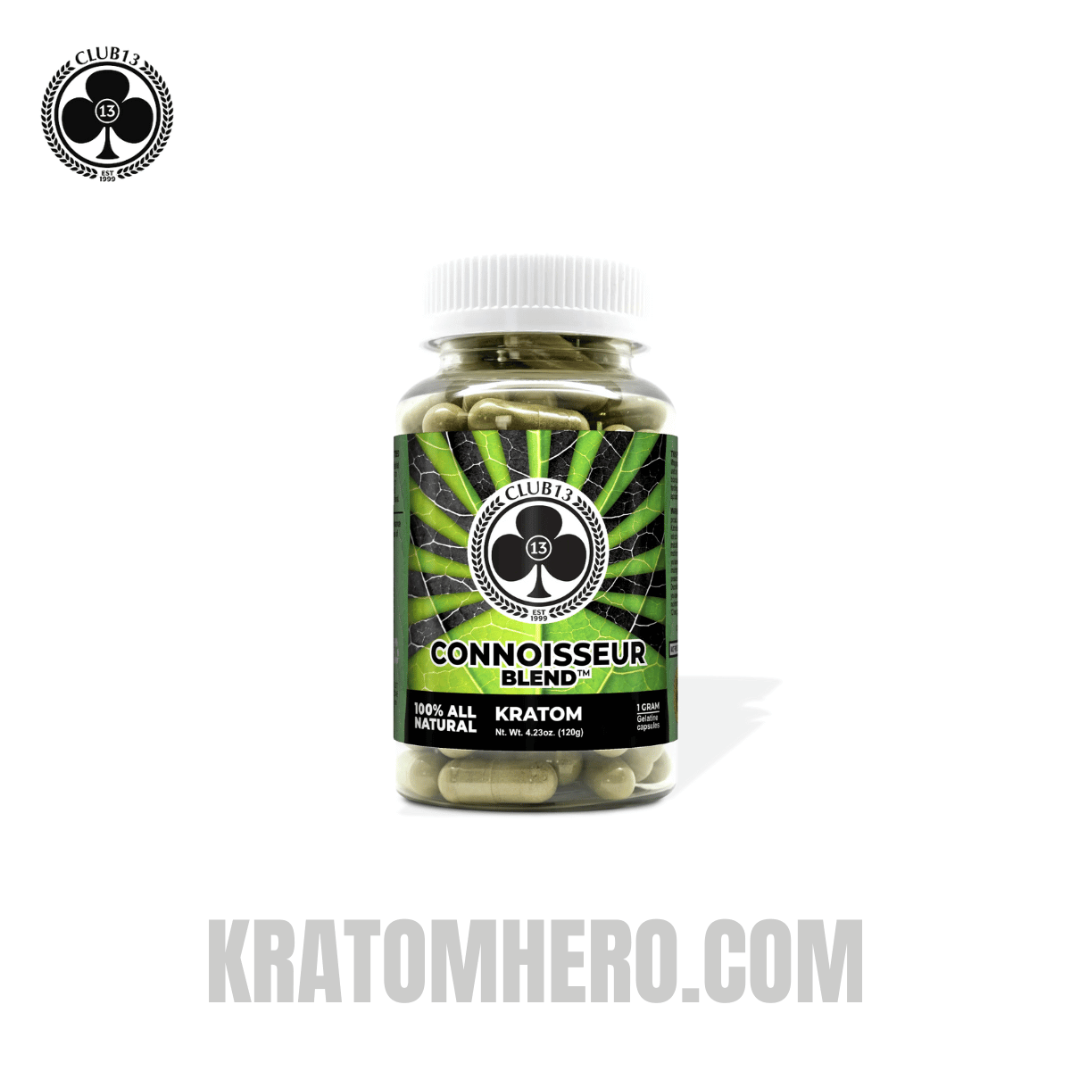 Club 13 Connoisseur Blend Kratom Capsules - 4 Capsules