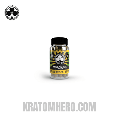 Club 13 Extra Strength Green Maeng Da Kratom Capsules - 50 Capsules