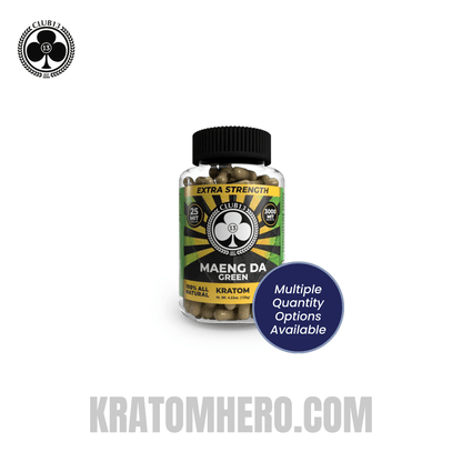 Club 13 Extra Strength Green Maeng Da Kratom Capsules - Multiple Quantity Options