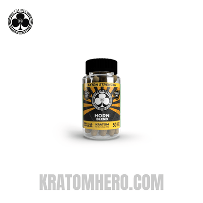Club 13 Extra Strength Horn Kratom Capsules - 50 Capsules
