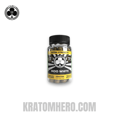 Club 13 Extra Strength Indo White Kratom Capsules - 25 Capsules
