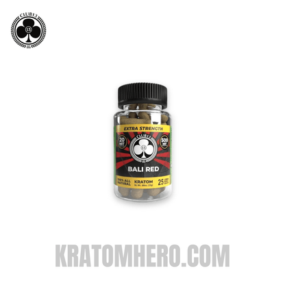 Club 13 Extra Strength Red Bali Kratom Capsules - 25 Capsules