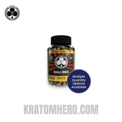 Club 13 Extra Strength Red Bali Kratom Capsules - Multiple Quantity Options