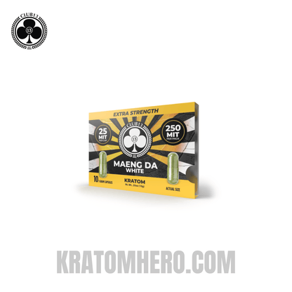 Club 13 Extra Strength White Maeng Da Kratom Capsules - 10 Capsules
