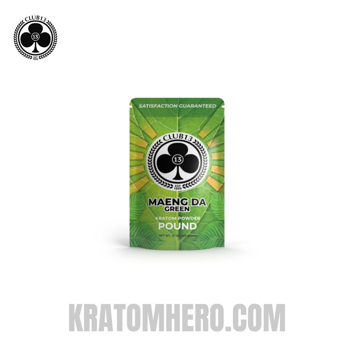 Club 13 Green Maeng Da Kratom Powder - 453 Grams