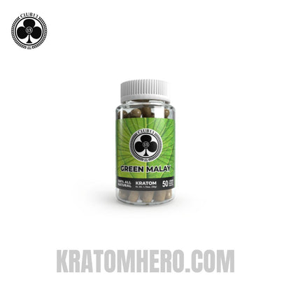 Club 13 Green Malay Kratom Capsules - 50 Capsules