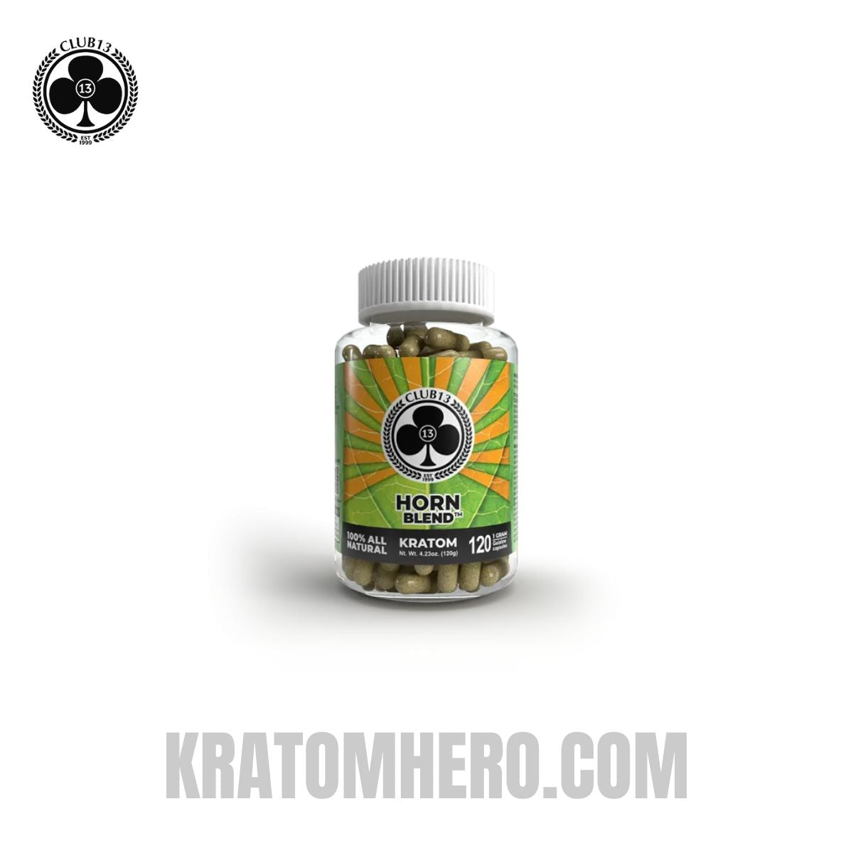 Club 13 Horn Kratom Capsules - 120 Capsules
