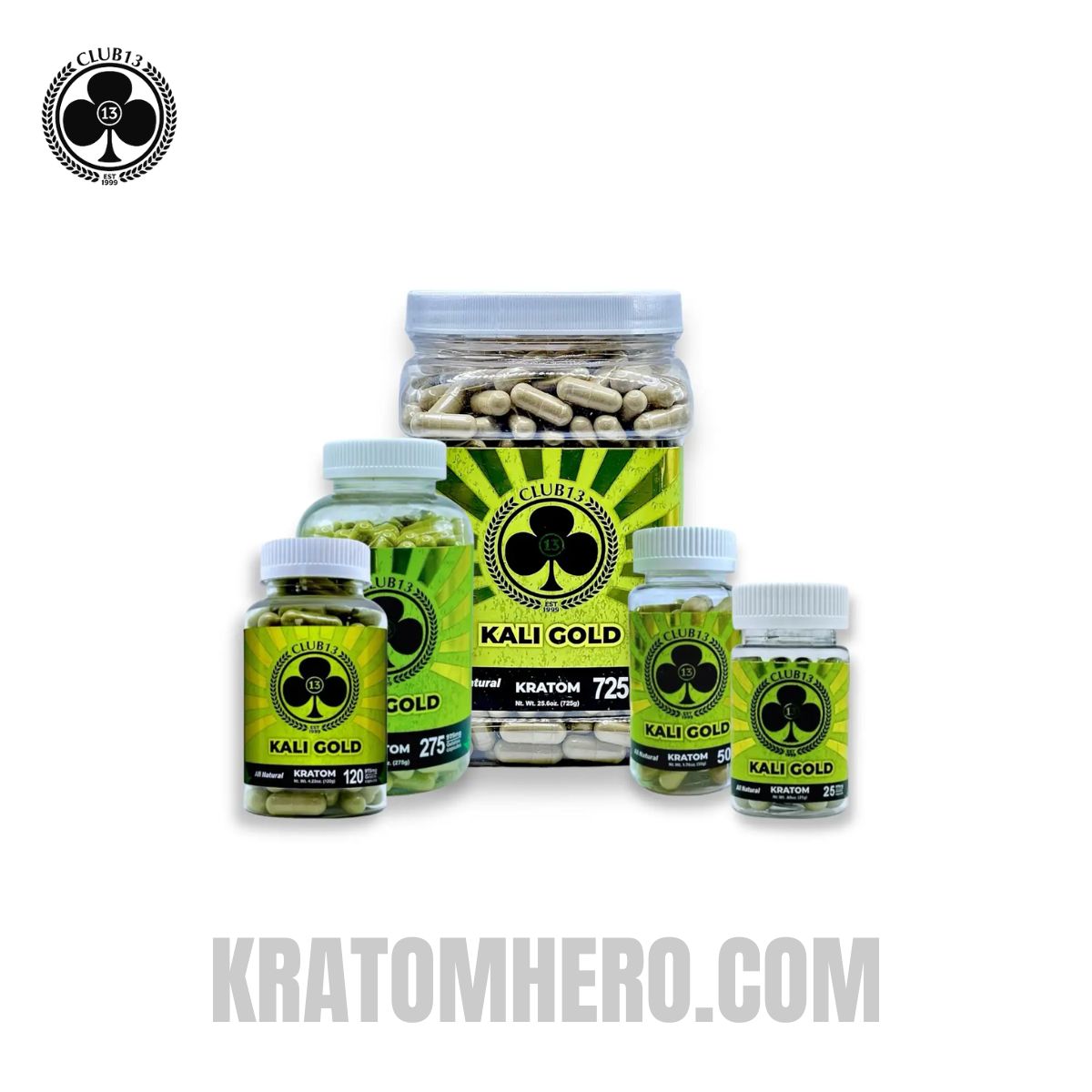 Club 13 Kali Gold Kratom Capsules