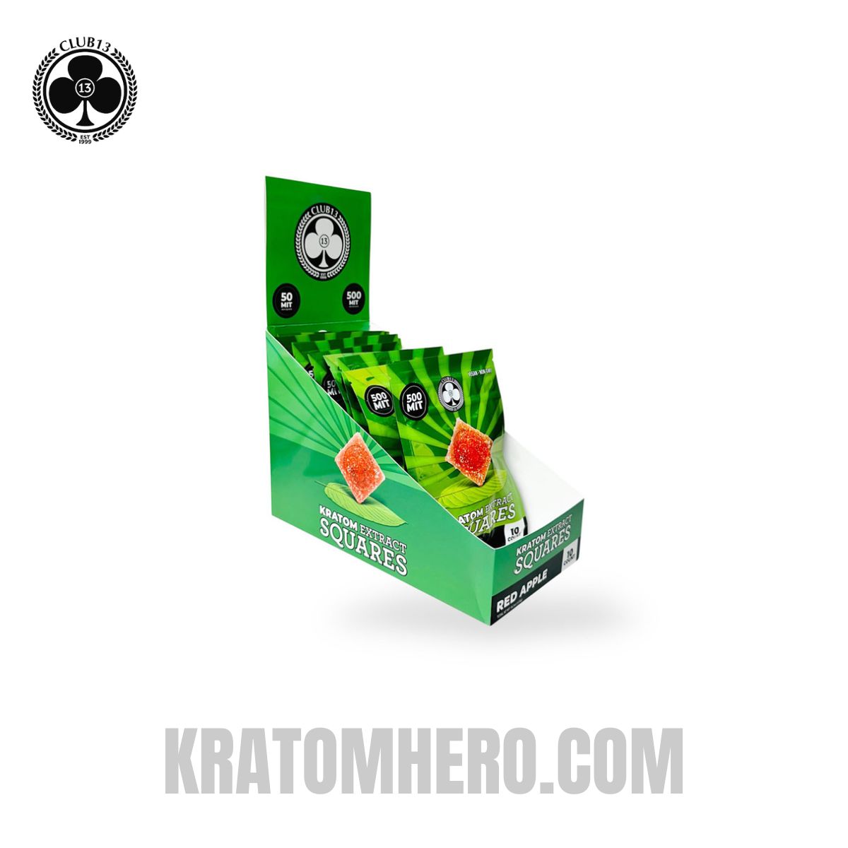Club 13 Red Apple Extract Kratom Gummies - 10Ct Box