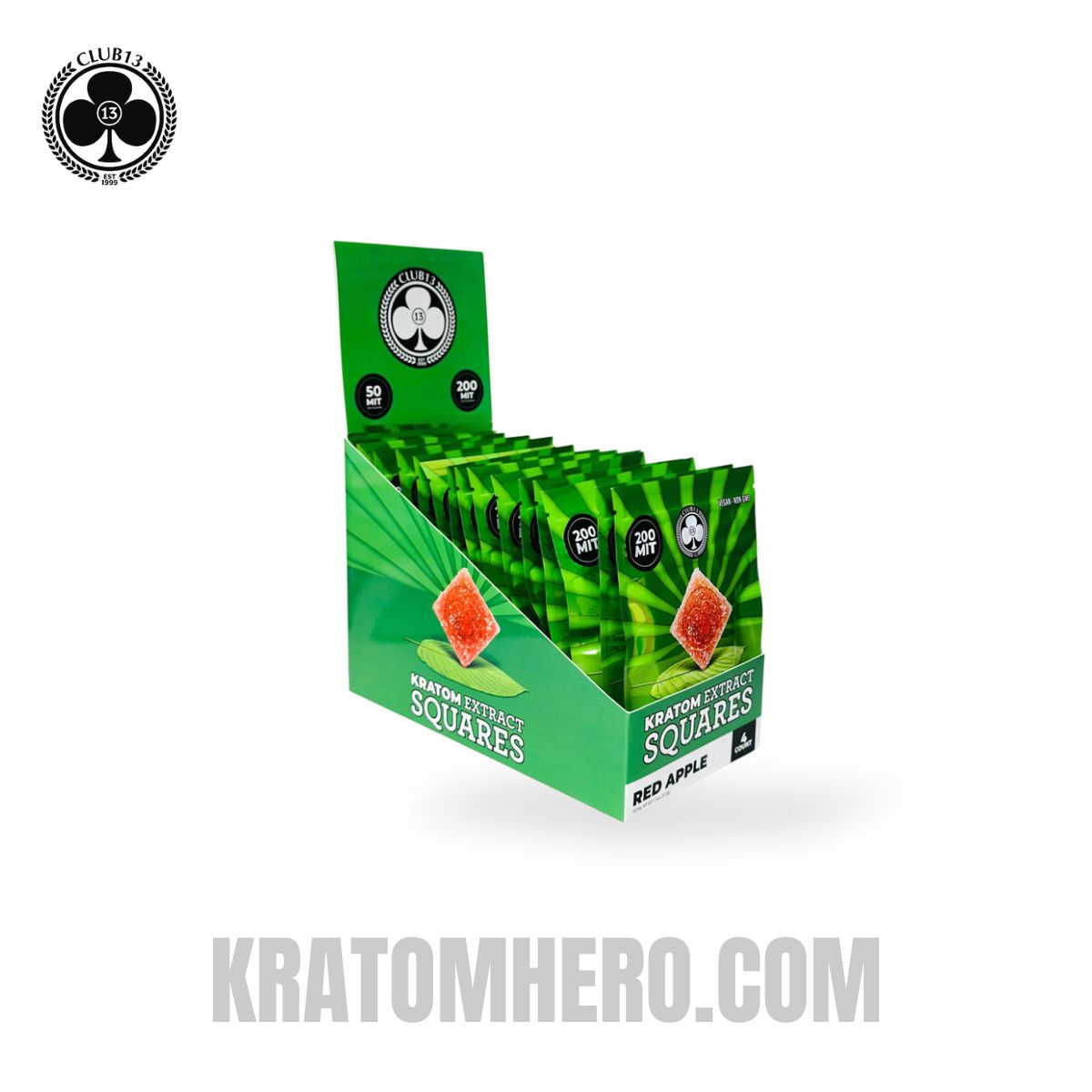 Club 13 Red Apple Extract Kratom Gummies - 4Ct Box