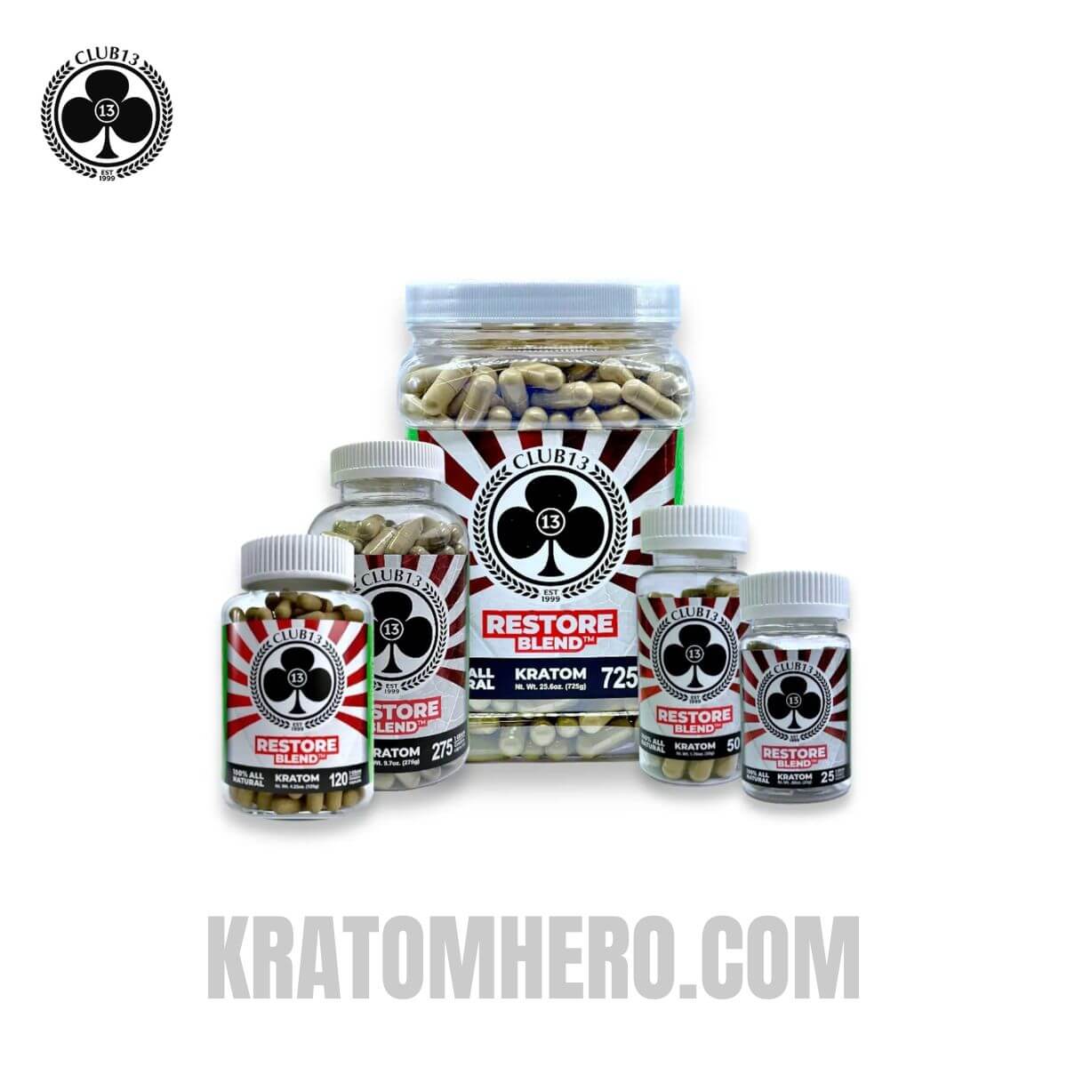 Club 13 Restore Blend Kratom Capsules