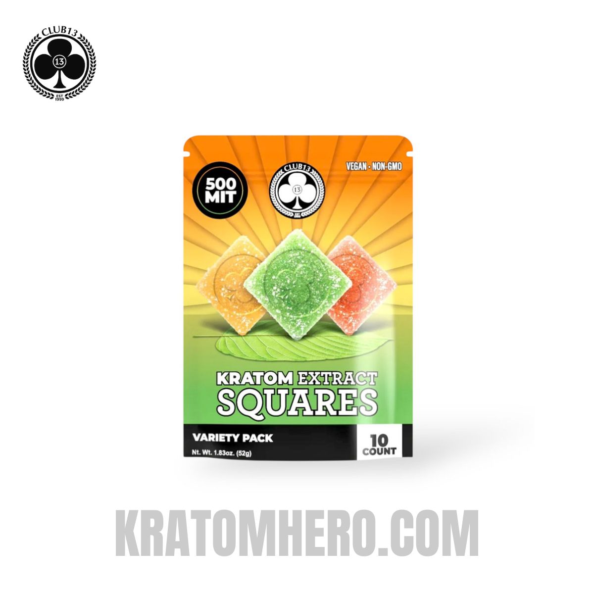 Club 13 Variety Pack Extract Kratom Gummies - 10Ct