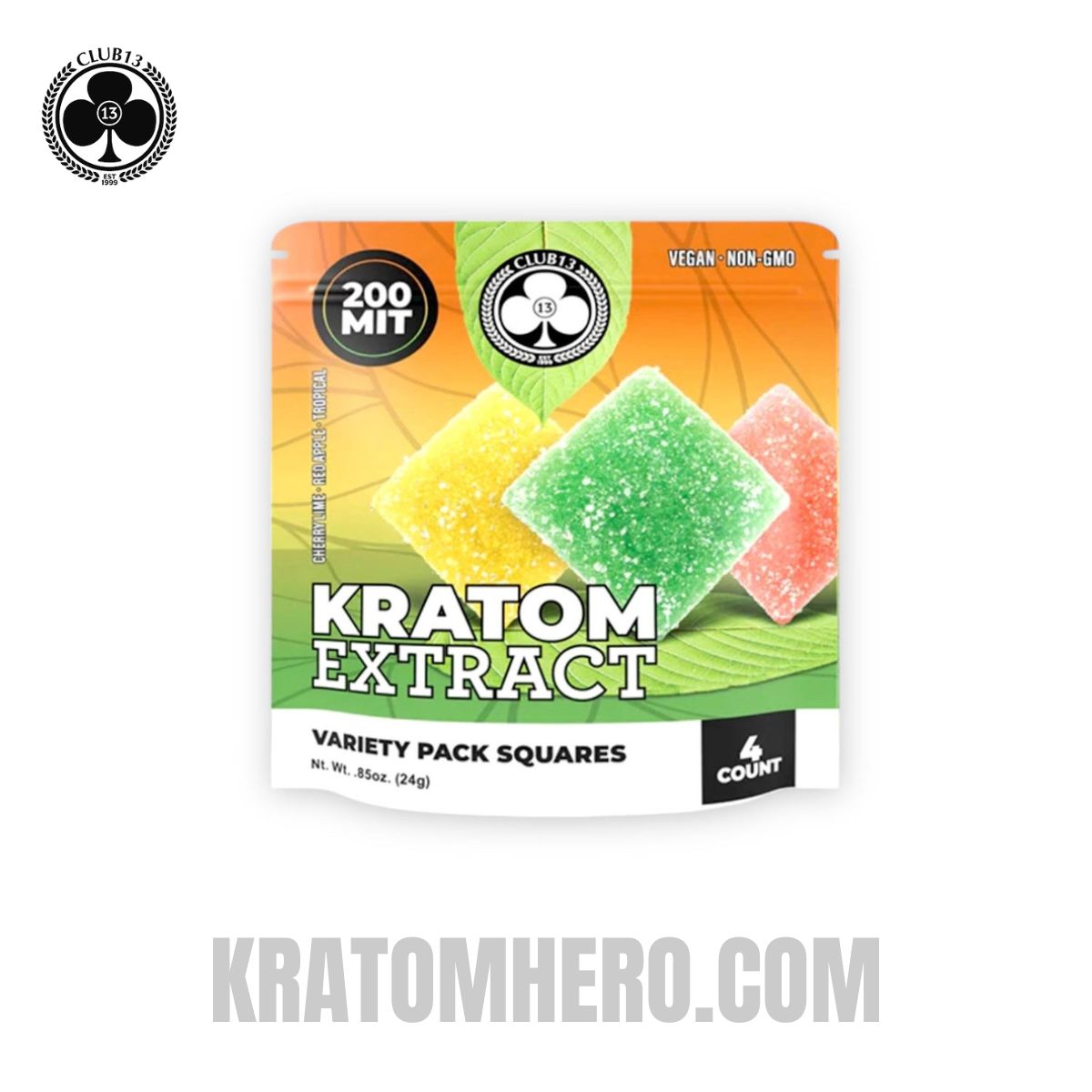Club 13 Variety Pack Extract Kratom Gummies - 4Ct