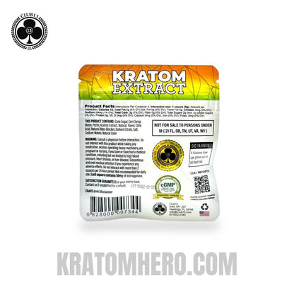 Club 13 Variety Pack Extract Kratom Gummies - 4Ct Back Side View