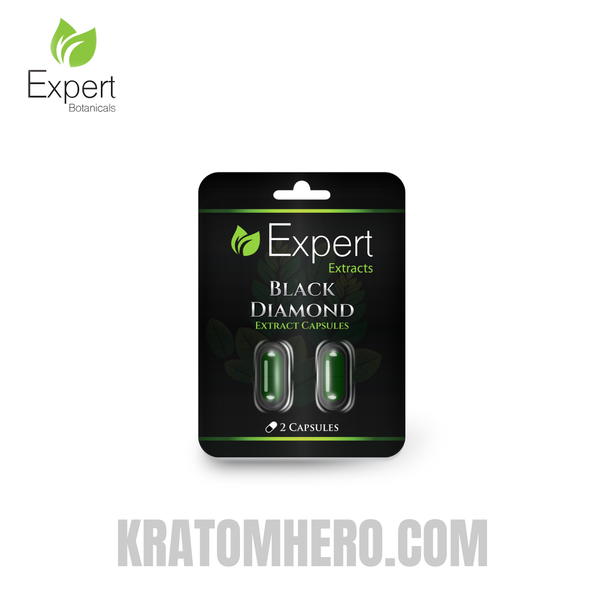 Expert Botanicals Black Diamond Extract Kratom Capsules 2 Pack
