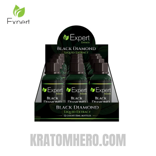 Expert Botanicals Black Diamond Liquid Kratom Extract 12 Pack Shots