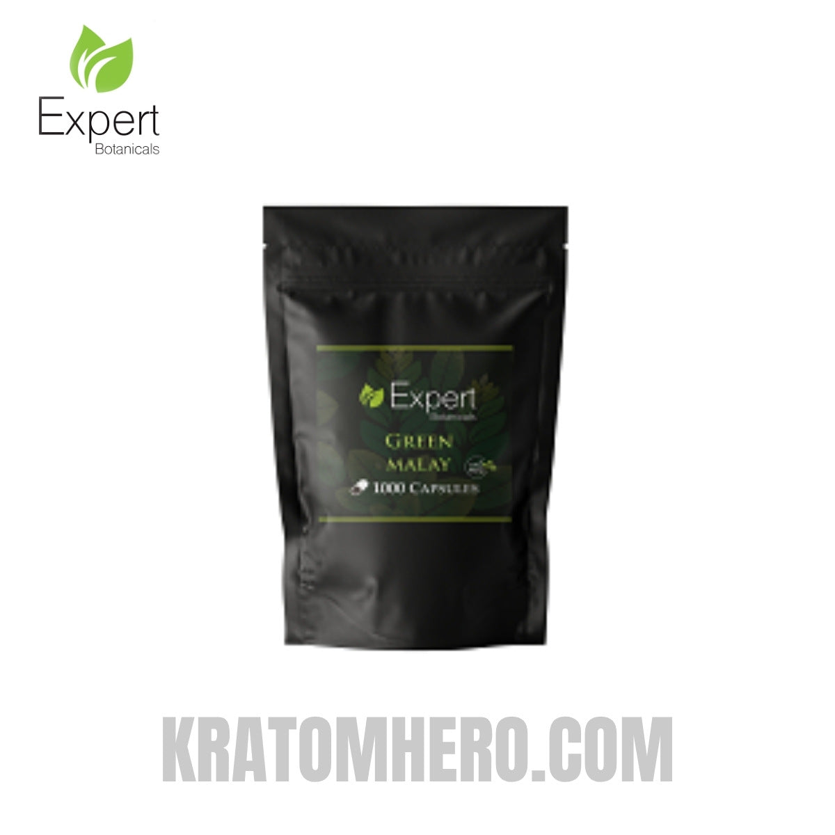 Expert Botanicals Green Malay Kratom Capsules 1000ct