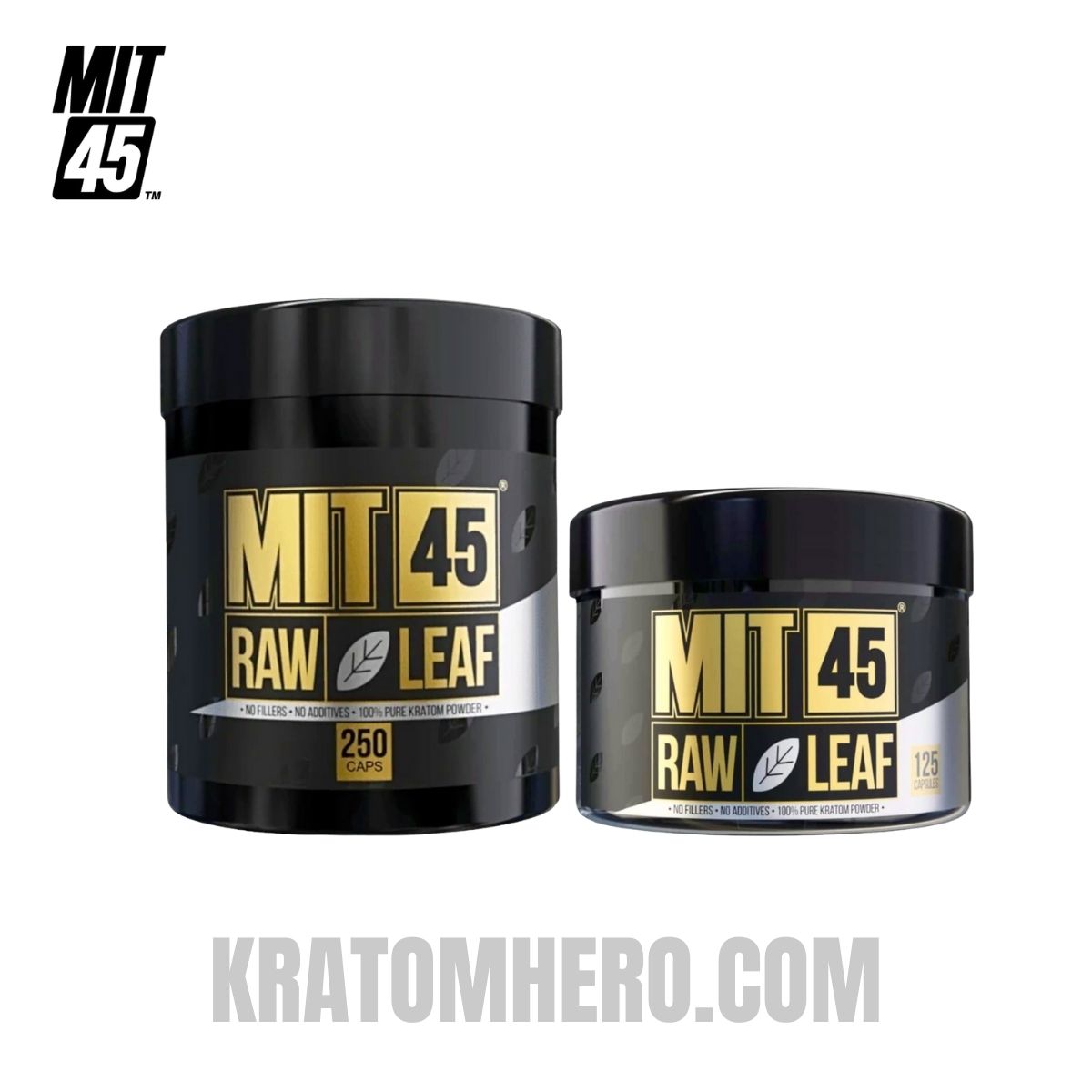 MIT45 Raw White Leaf Kratom Capsules