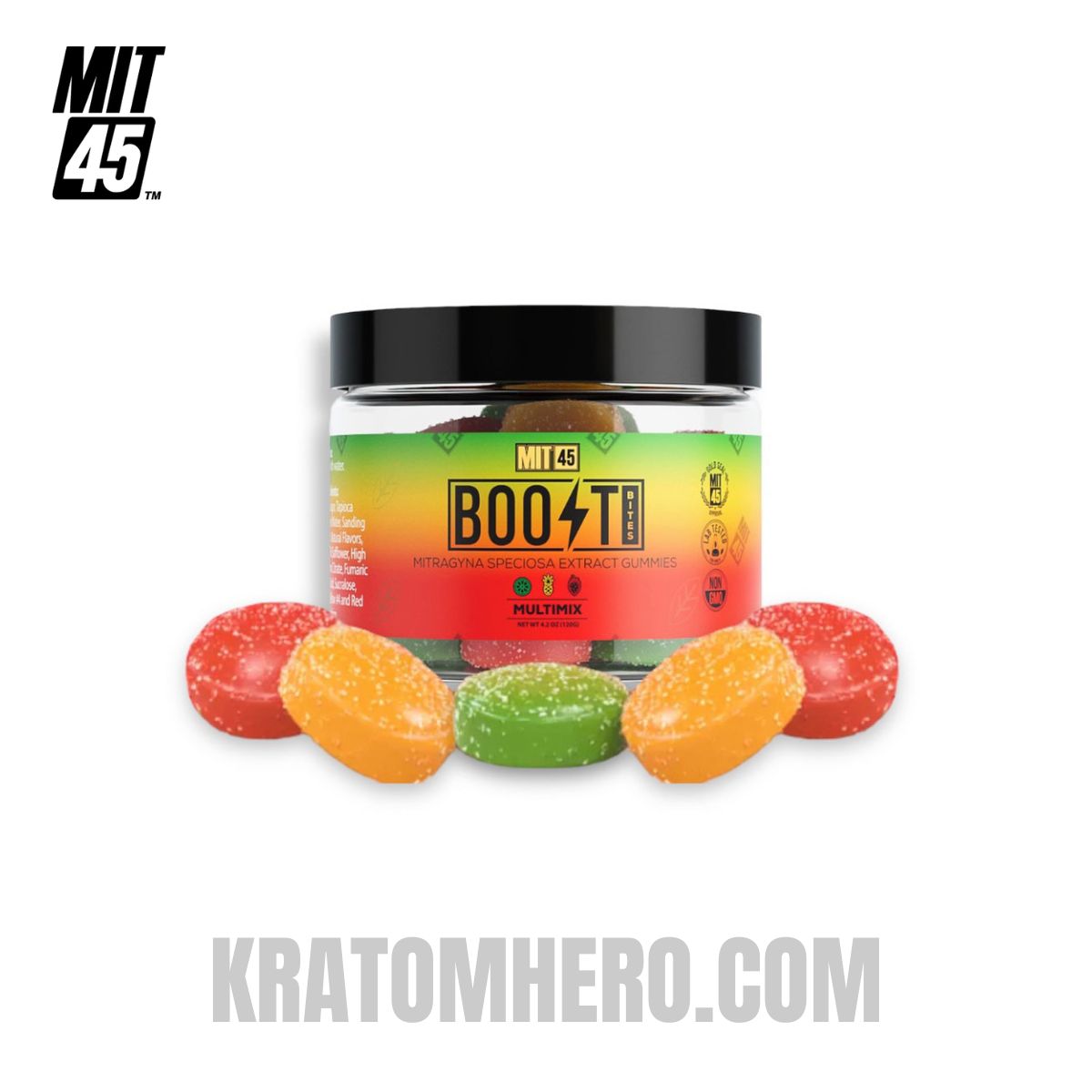 MIT45 Boost Bites Kratom Gummies - 24 Gummies
