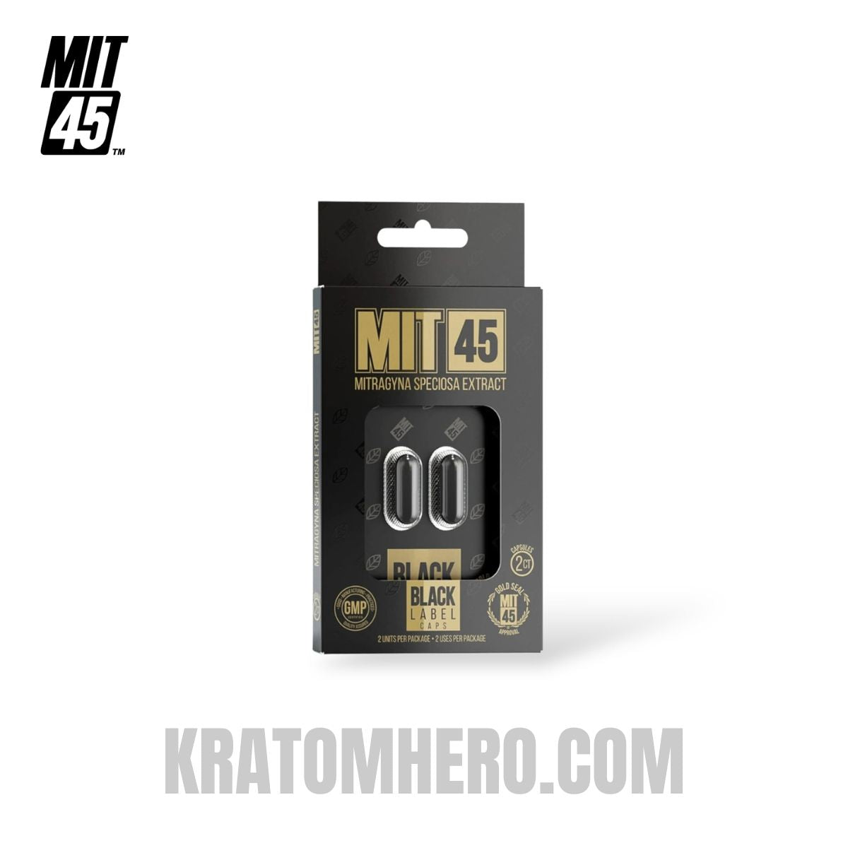 MIT45 Gold Kratom Extract Capsules - 2ct