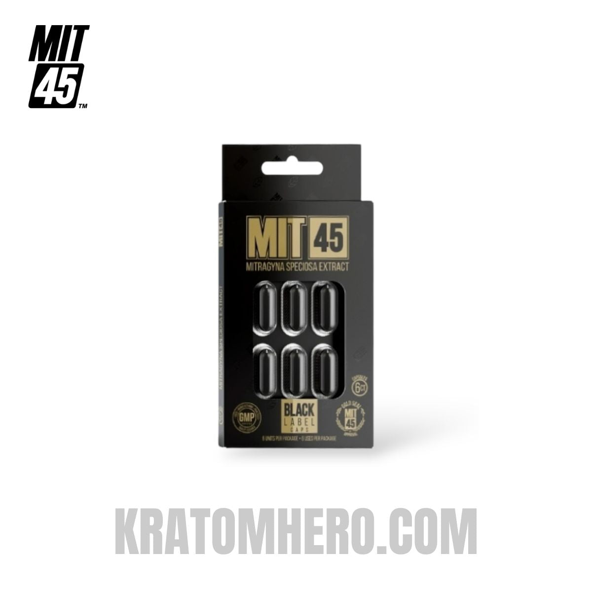 MIT45 Gold Kratom Extract Capsules - 6ct
