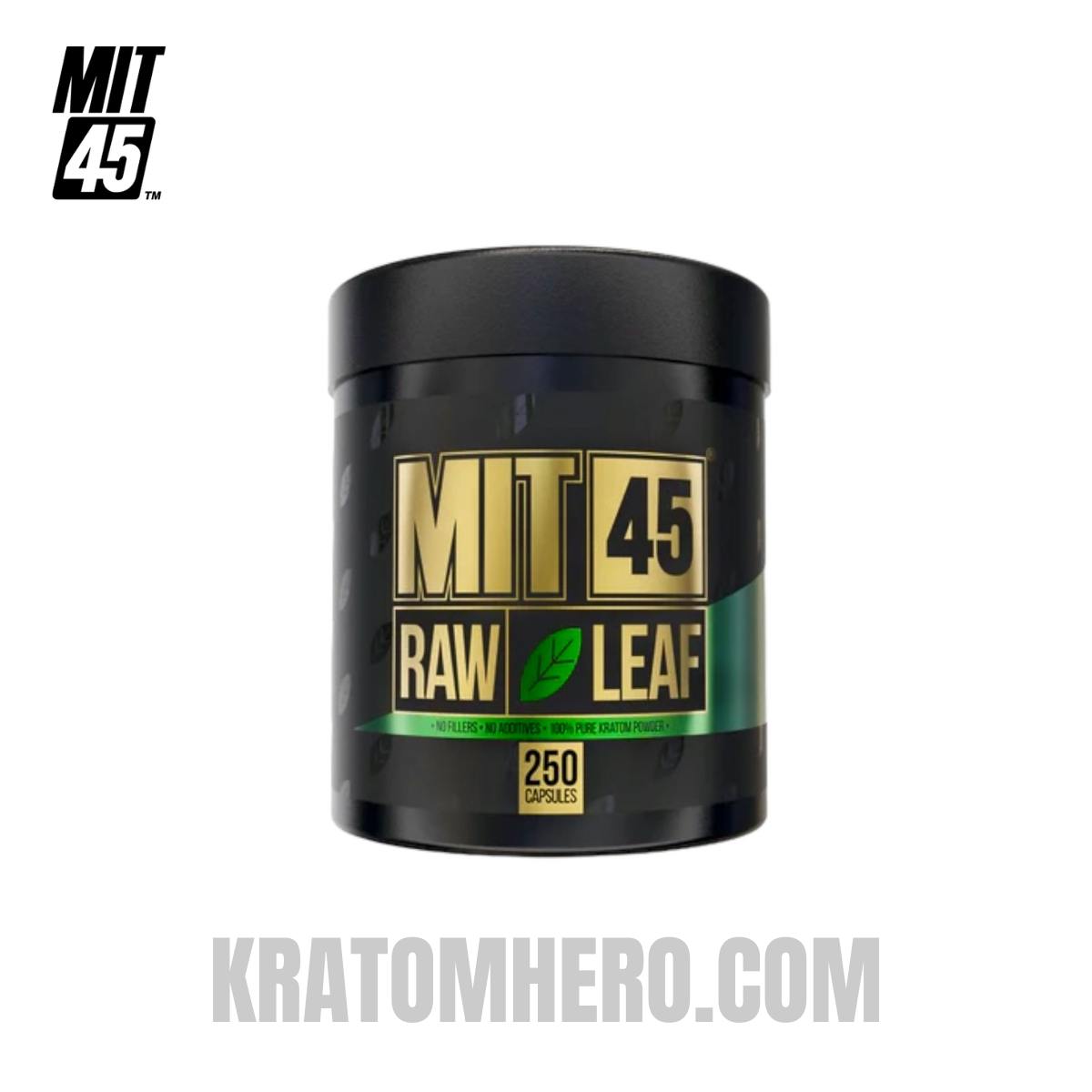 MIT45 Raw Green Leaf Kratom Capsules - 250ct