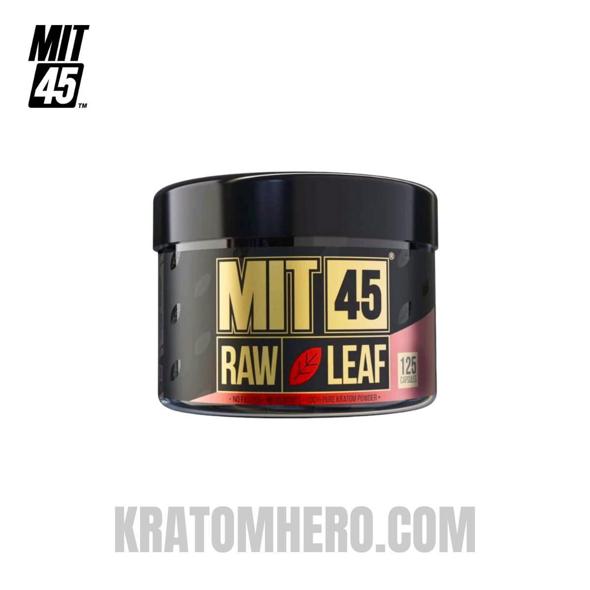 MIT45 Raw Red Leaf Kratom Capsules - 125ct