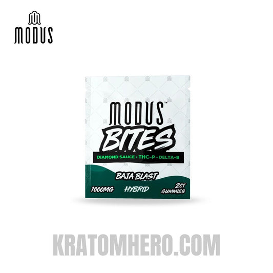Modus Kratom Gummies Diamond Sauce Bites Baja Blast Hybrid 1000mg
