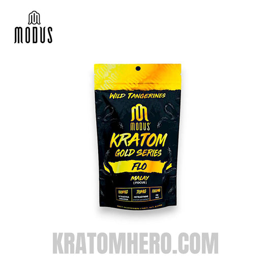 Modus Kratom Gummies Gold Series Flo Malay Focus Wild Tangerines 10ct