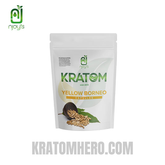 NJOYS Kratom Capsules Yellow Borneo 300Ct