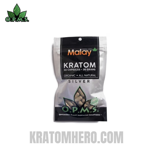 OPMS Green Vein Malay Kratom Capsules