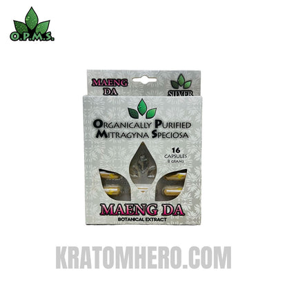 OPMS Green Vein Maeng Da Kratom Capsules - 16 Capsules