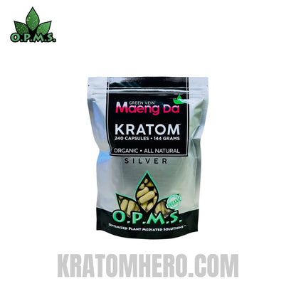 OPMS Green Vein Maeng Da Kratom Capsules - 240 Capsules