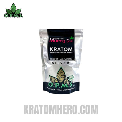 OPMS Green Vein Maeng Da Kratom Capsules - 480 Capsules
