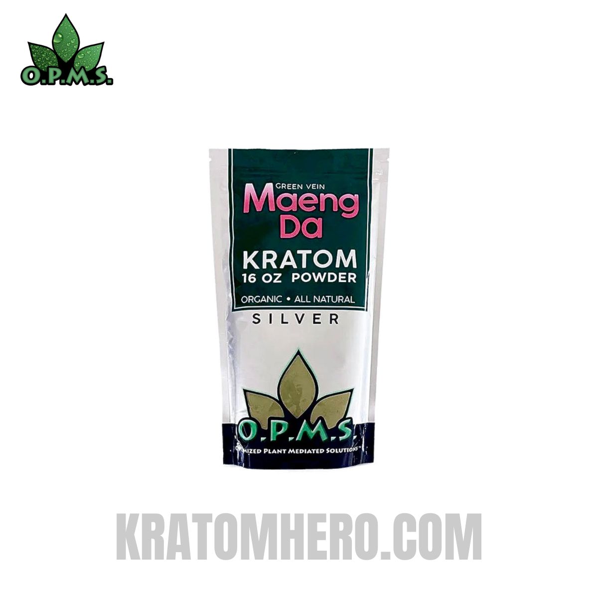 OPMS Green Vein Maeng Da Kratom Powder 16 OZ