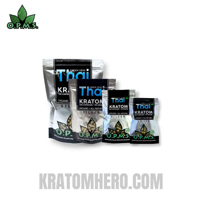 OPMS Green Vein Thai Kratom Capsules - All Pack
