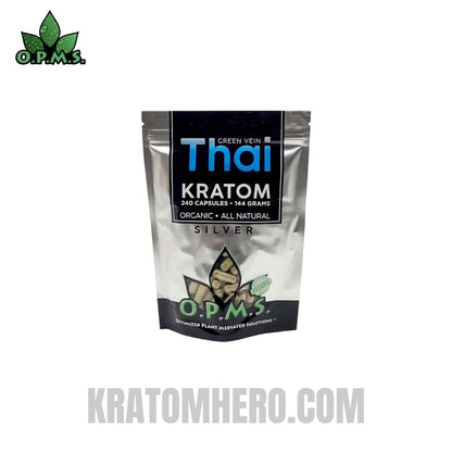 OPMS Green Vein Thai Kratom Capsules - 240 Capsules