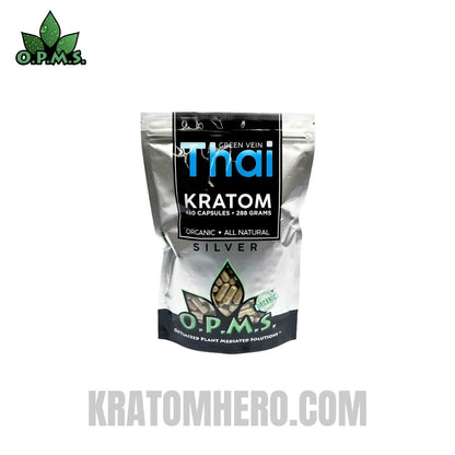 OPMS Green Vein Thai Kratom Capsules - 480 Capsules