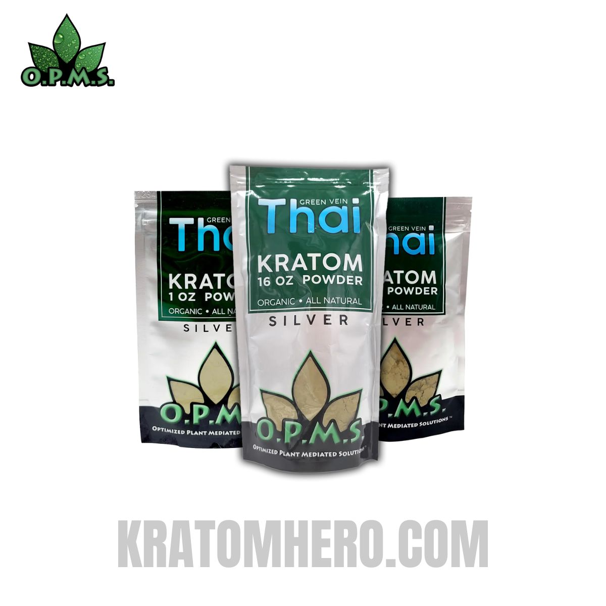 OPMS Green Vein Thai Kratom Powder - All Pack