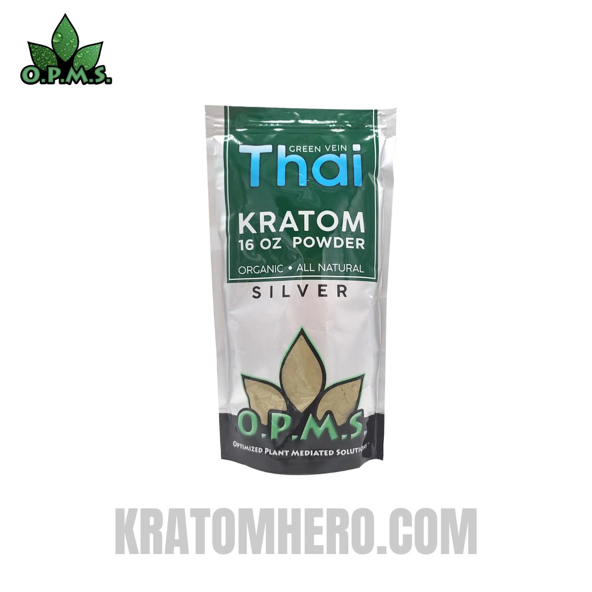 OPMS Green Vein Thai Kratom Powder - 16 OZ