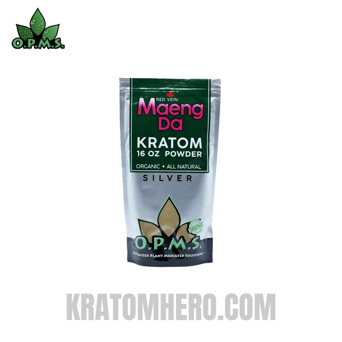OPMS Red Vein Maeng Da Kratom Powder - 16 OZ