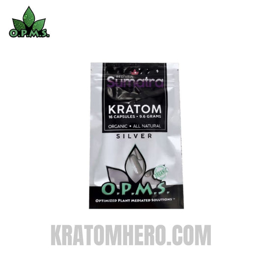 OPMS Silver Red Vein Sumatra Kratom Capsules