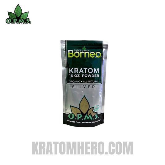 OPMS Super Green Borneo Kratom Powder - 16 OZ