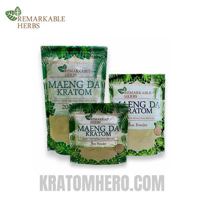 Remarkable Herbs Green Maeng Da Kratom Powder