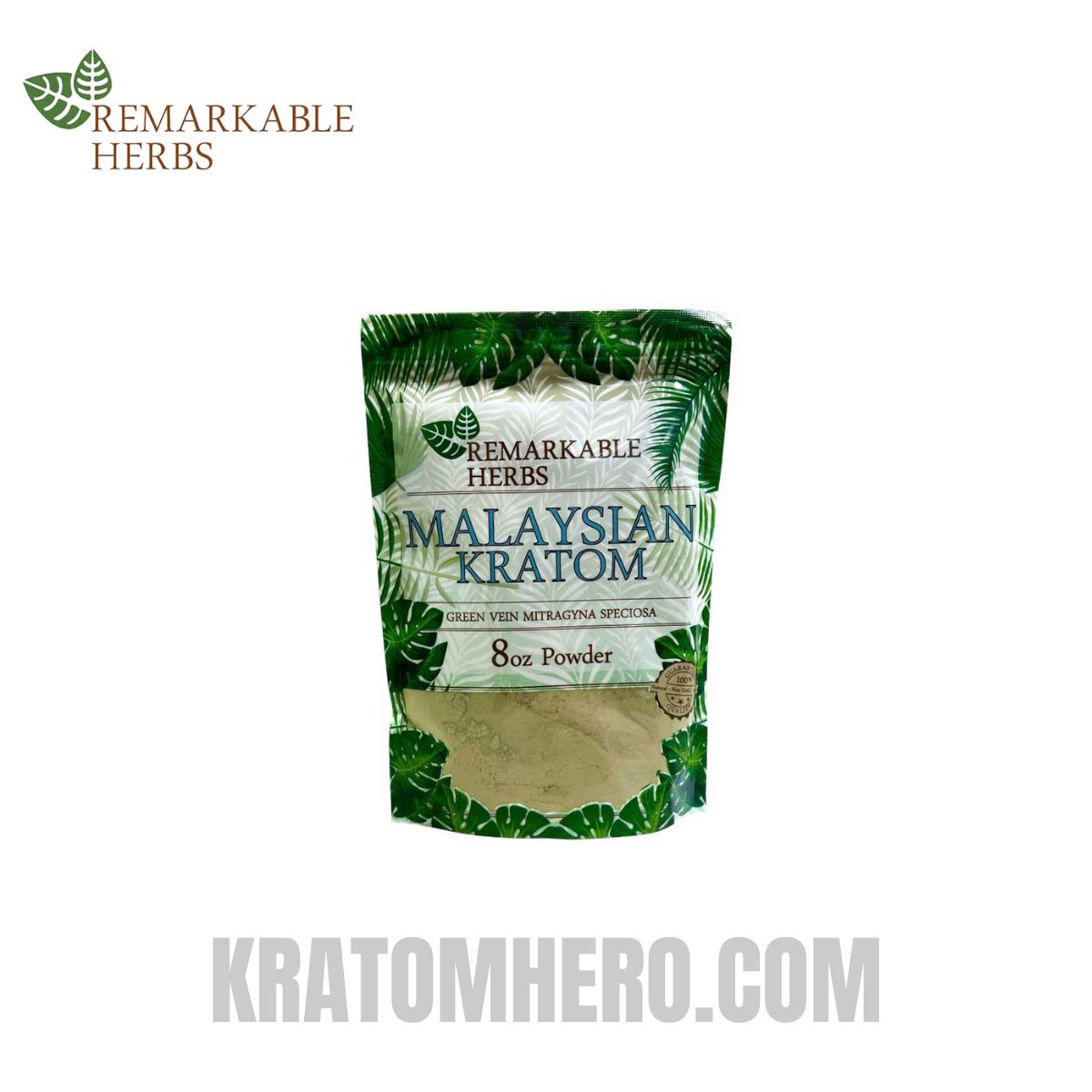 Remarkable Herbs Green Malaysian Kratom Powder - 8oz