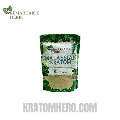 Remarkable Herbs Green Malaysian Kratom Powder - 8oz