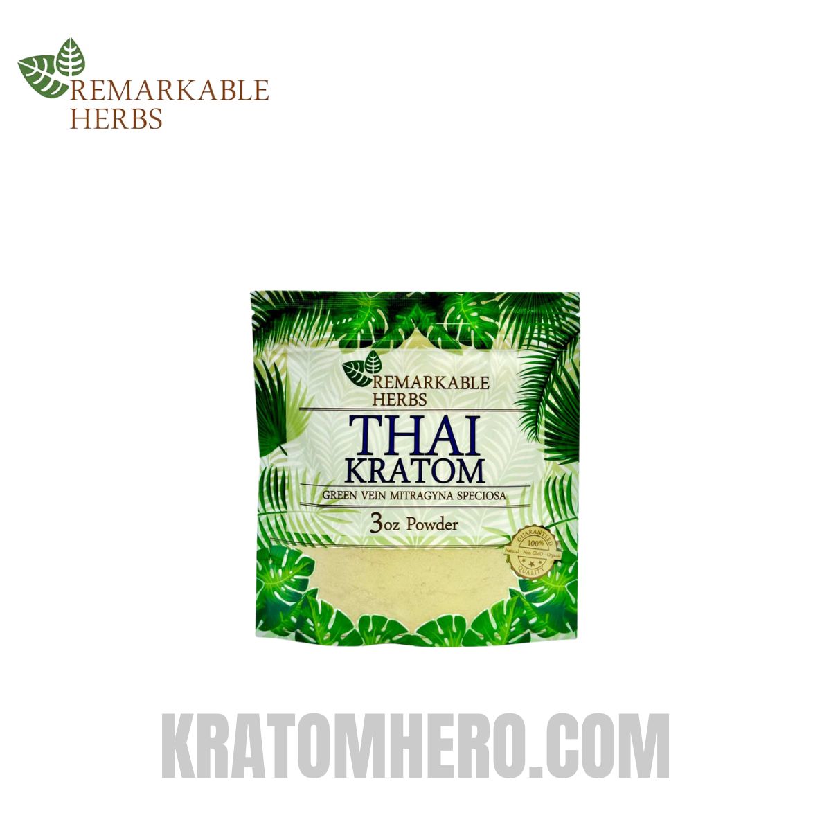 Remarkable Herbs Green Thai Kratom Powder - 3oz