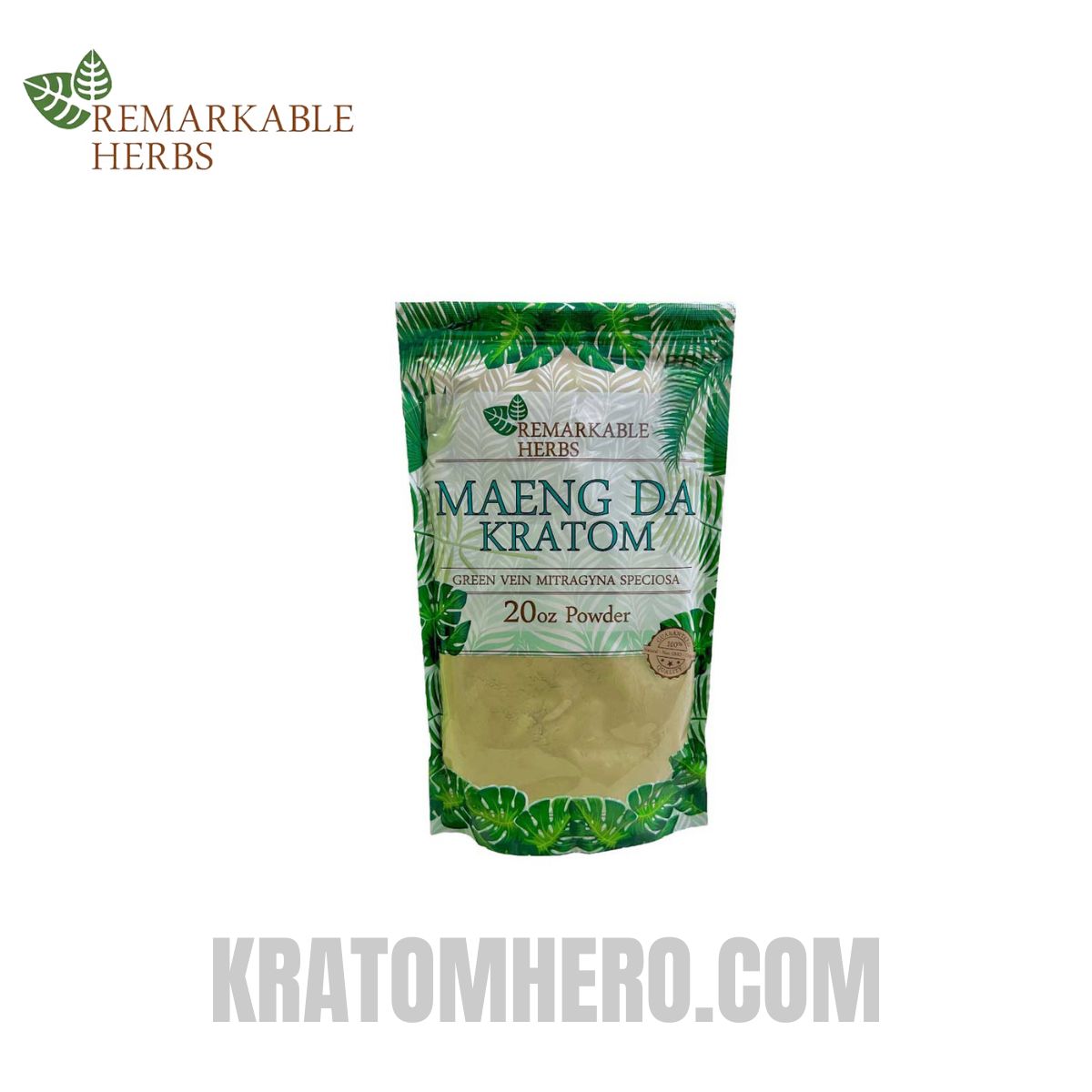 Remarkable Herbs Green Maeng Da Kratom Powder - 20oz
