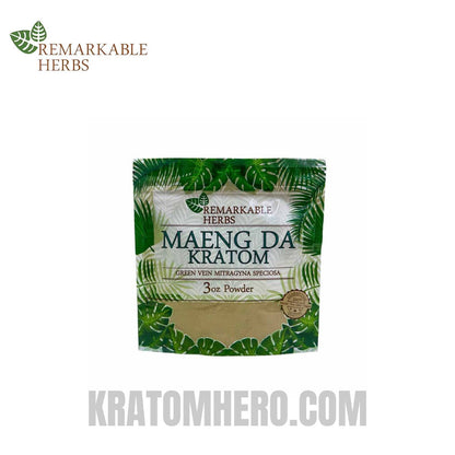Remarkable Herbs Green Maeng Da Kratom Powder - 3oz